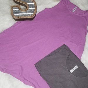 Round Neck Tunic w Pockets MAUVE
